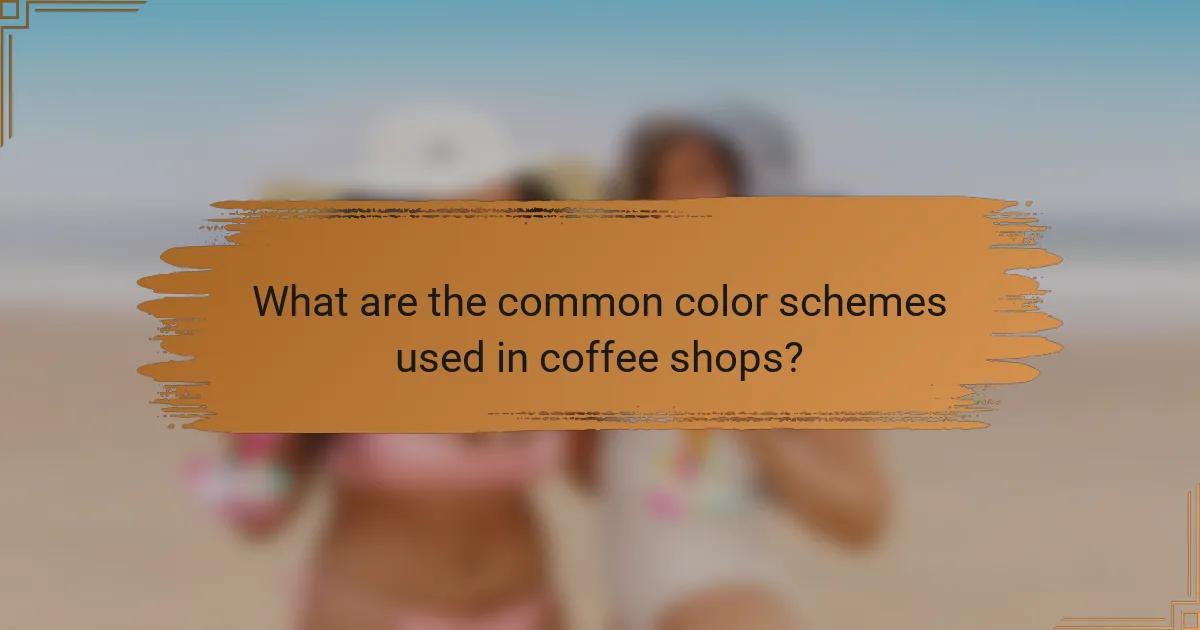 What are the common color schemes used in coffee shops?
